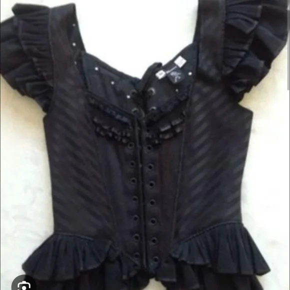 Moresca Black Cleo Bodice M - Picture 2 of 7